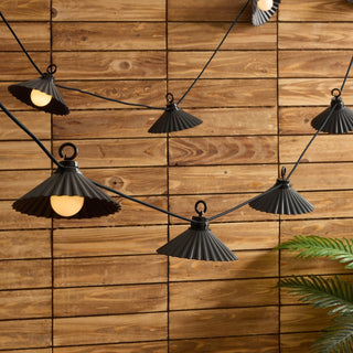 10 Indoor/Outdoor Flower String Lights (Mains Powered) - White – Black & Feather
