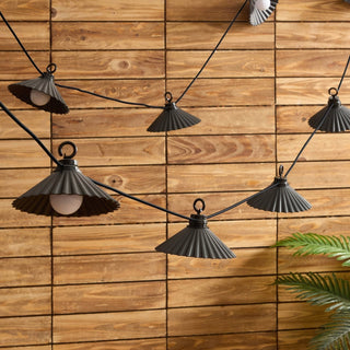 10 Indoor/Outdoor Flower String Lights (Mains Powered) - White – Black & Feather