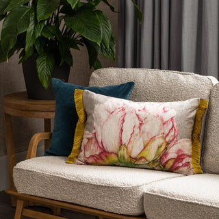 Laura Ashley Alston Printed Feather Cushion Fuchsia