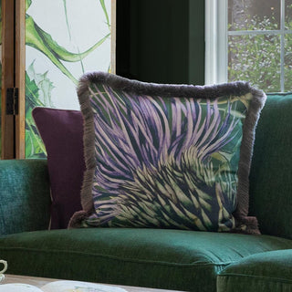 Laura Ashley Athorn Printed Feather Cushion Fern