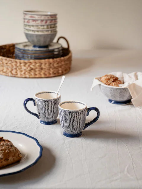 Laura Ashley Set of 2 Blue Edwin Small Mugs