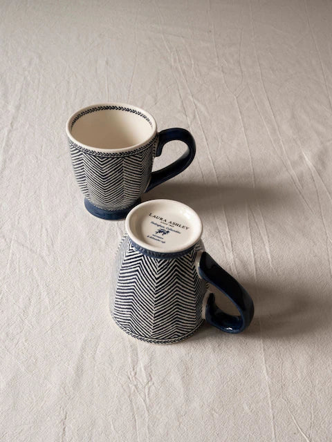 Laura Ashley Set of 2 Blue Edwin Small Mugs