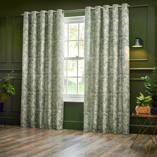 Laura Ashley Bengal Chenille Room Darkening Eyelet Curtains Sage