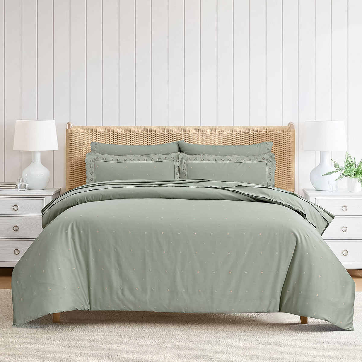 Embroidered Cotton Bed Sheet Set BS-443A