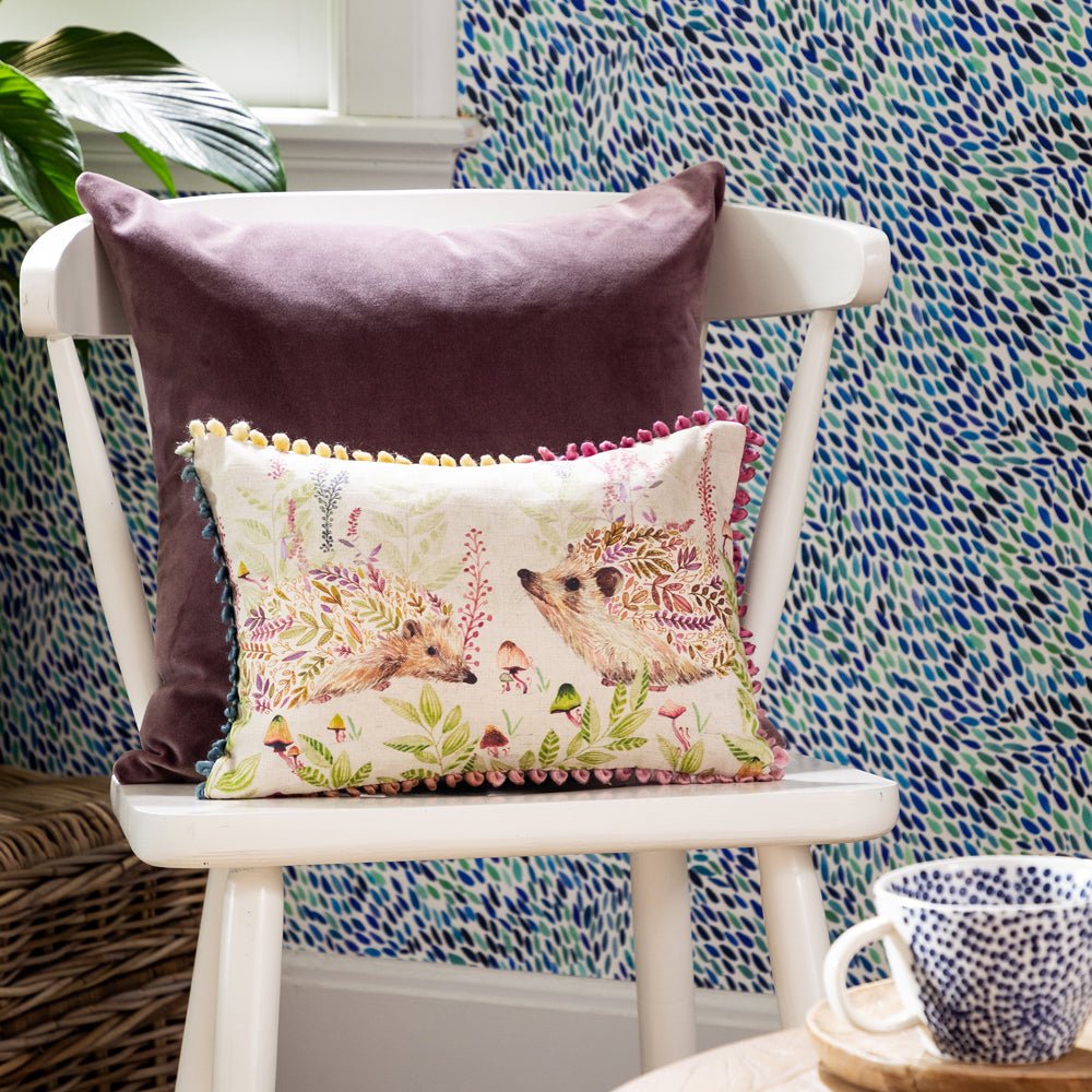 Laura Ashley Buttons & Ginger Printed Feather Cushion Linen