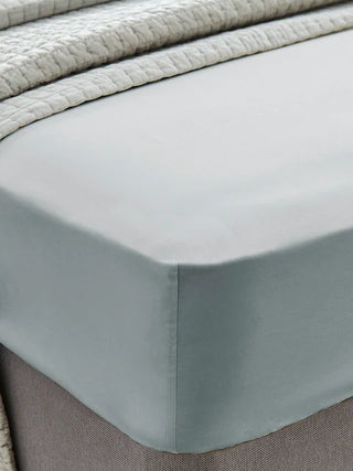 Laura Ashley Blue Pale Seaspray 400 Thread Count 100% Cotton Fitted Sheet
