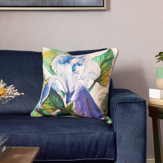 Laura Ashley Darwen Printed Feather Cushion Cornflower