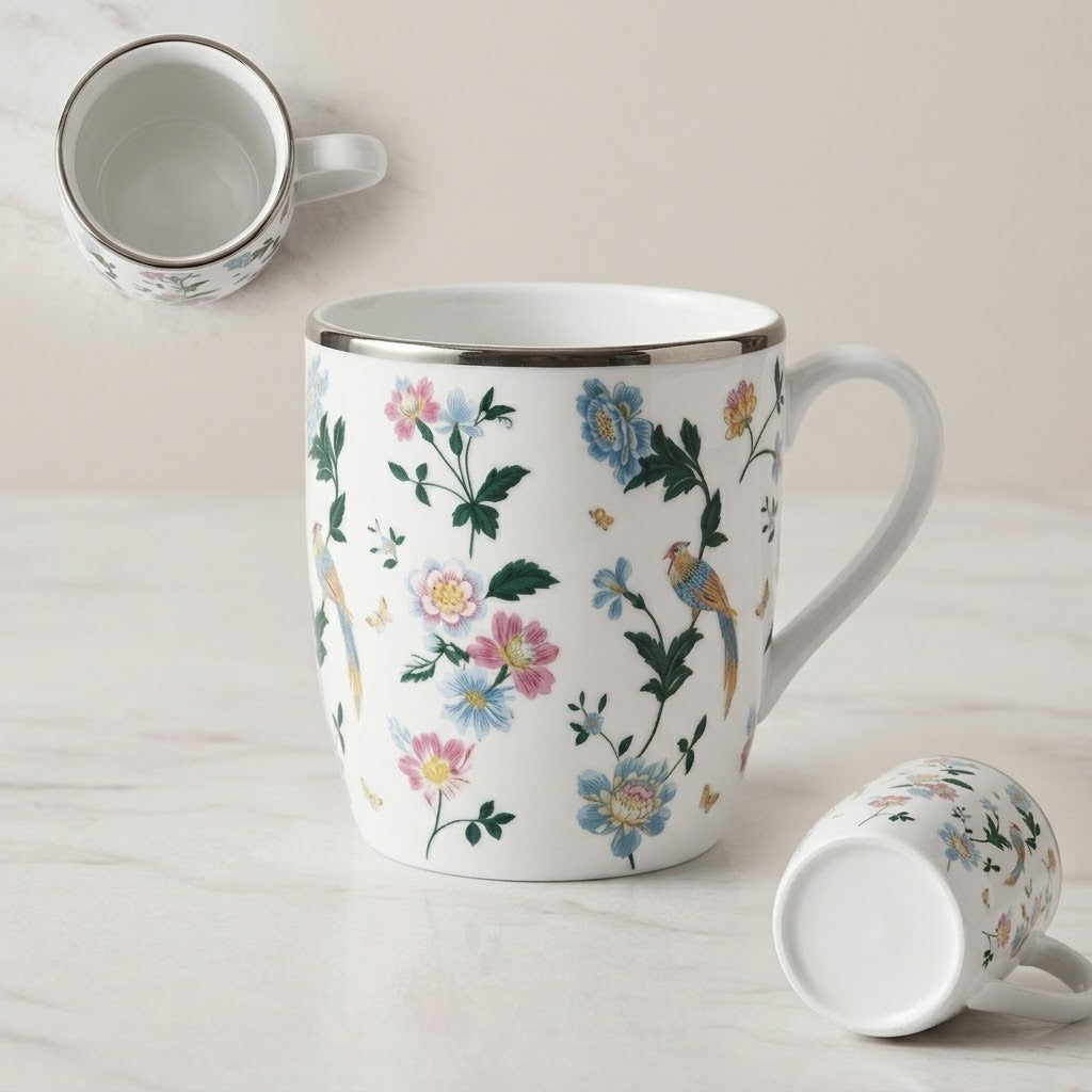 Laura Ashley British Bloom Mugs (4 Pieces Set)