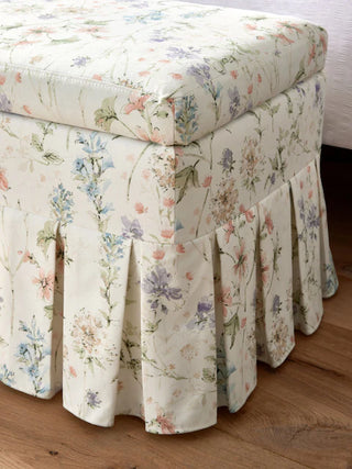 Laura Ashley Wild Meadow Chalk Pink Fifield Storage Ottoman Bench