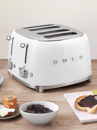 Laura Ashley Smeg White 4 Slice Toaster