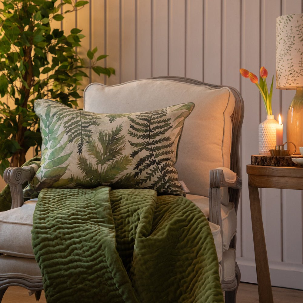 Laura Ashley Elowen Printed Piped Cushion Linen