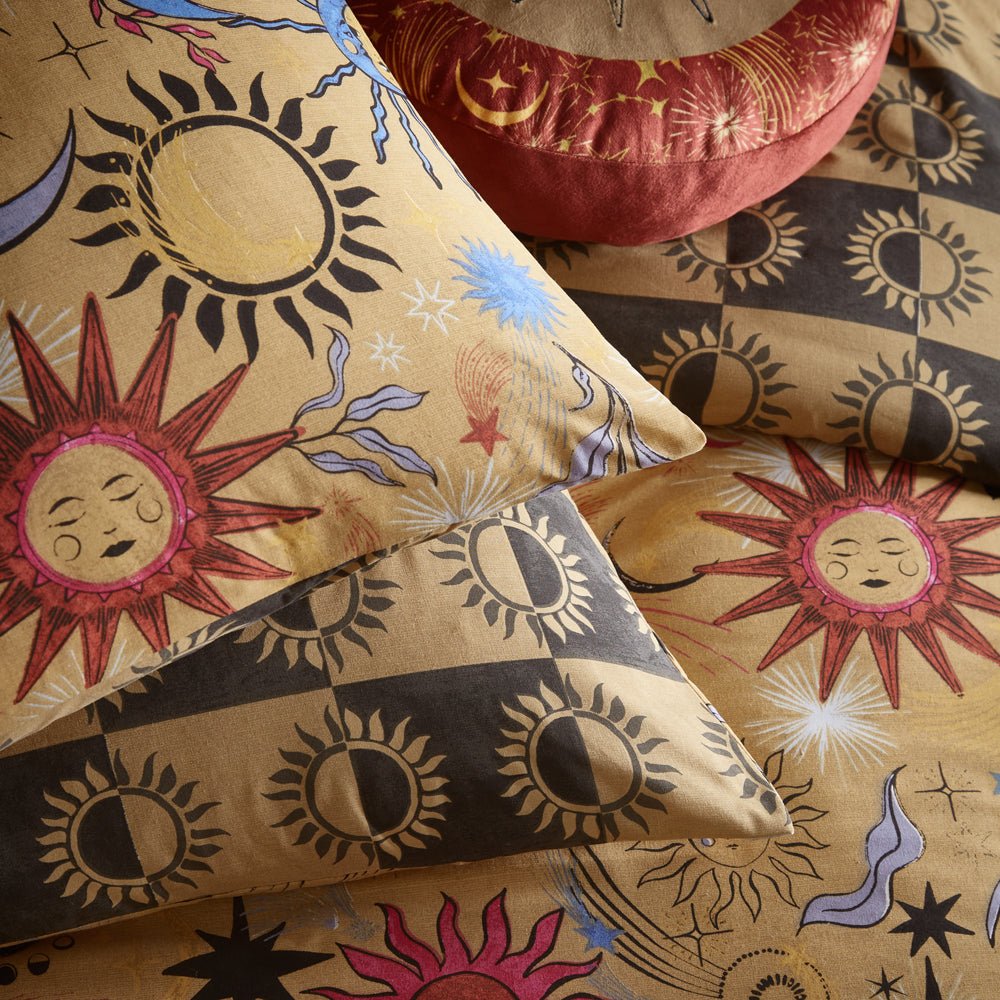 Laura Ashley Ethereal Star Reversible Duvet Cover Set Gold Dust