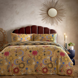 Laura Ashley Ethereal Star Reversible Duvet Cover Set Gold Dust