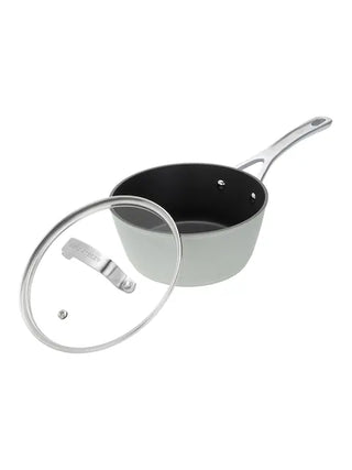 Laura Ashley Sage Leaf 18cm Superior Non Stick Saucepan and Glass Lid