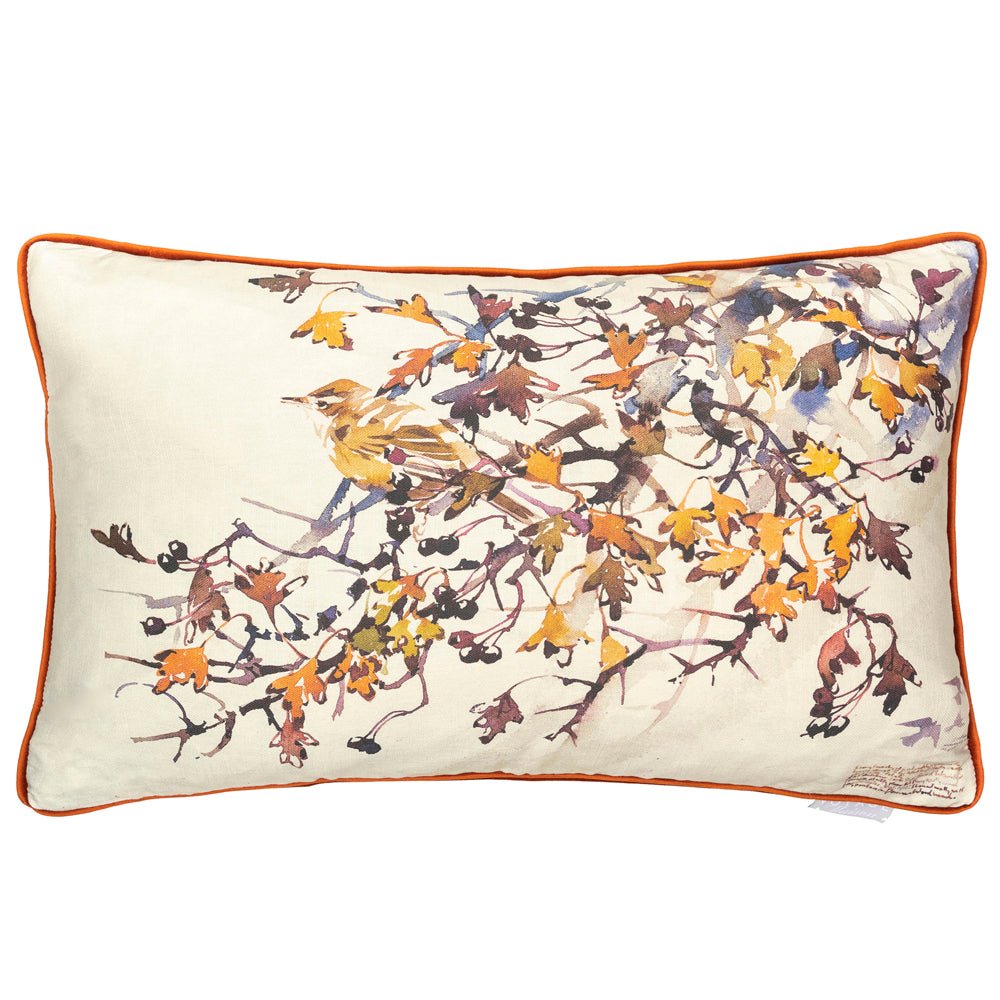 Laura Ashley Fairfield Printed Feather Cushion Auburn
