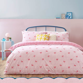 Gingham Bows Printed Duvet Cover Set by Laura Ashley