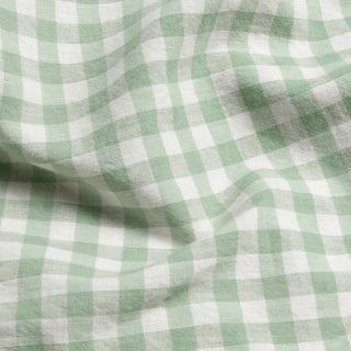 Sage Green Gingham Linen Blend Duvet Cover by Laura Ashley