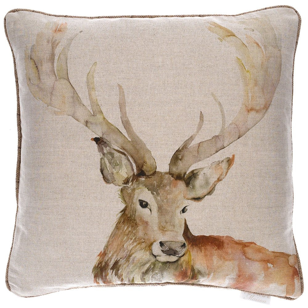 Laura Ashley Gregor Printed Feather Cushion Linen