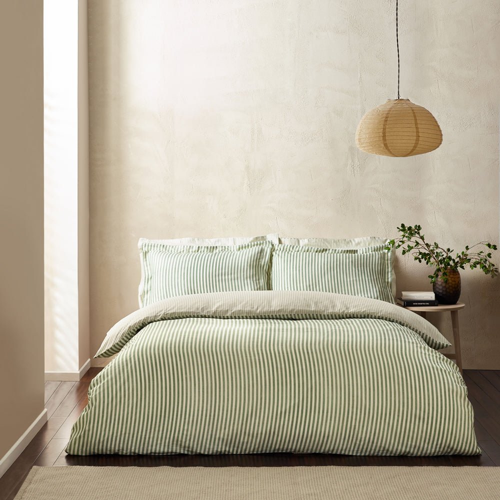 Hebden Mélange Stripe 100% Cotton Duvet Cover by Laura Ashley