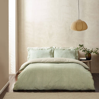 Hebden Mélange Stripe 100% Cotton Duvet Cover by Laura Ashley