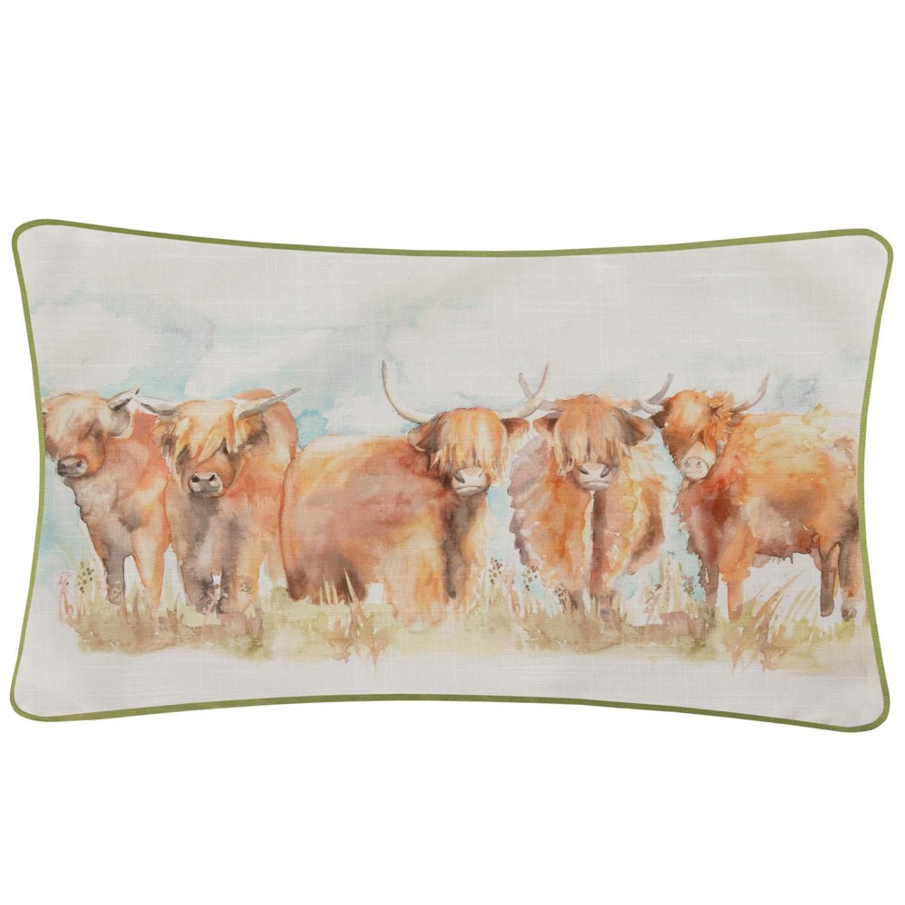 Laura Ashley Highland Outdoor Cushion Orange Manchester
