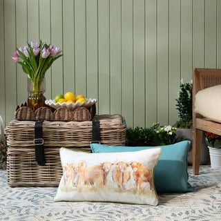 Laura Ashley Highland Outdoor Cushion Orange Manchester