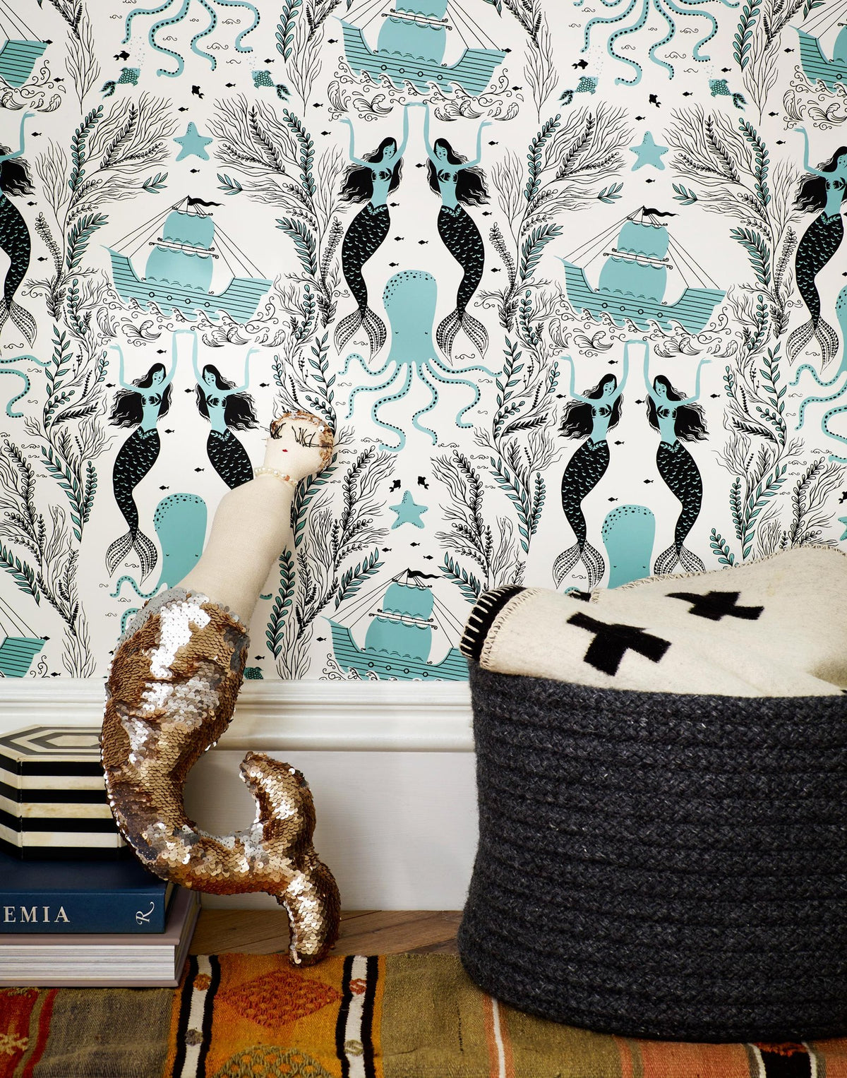 Laura Ashley Mermaids Wallpaper Brighton Style