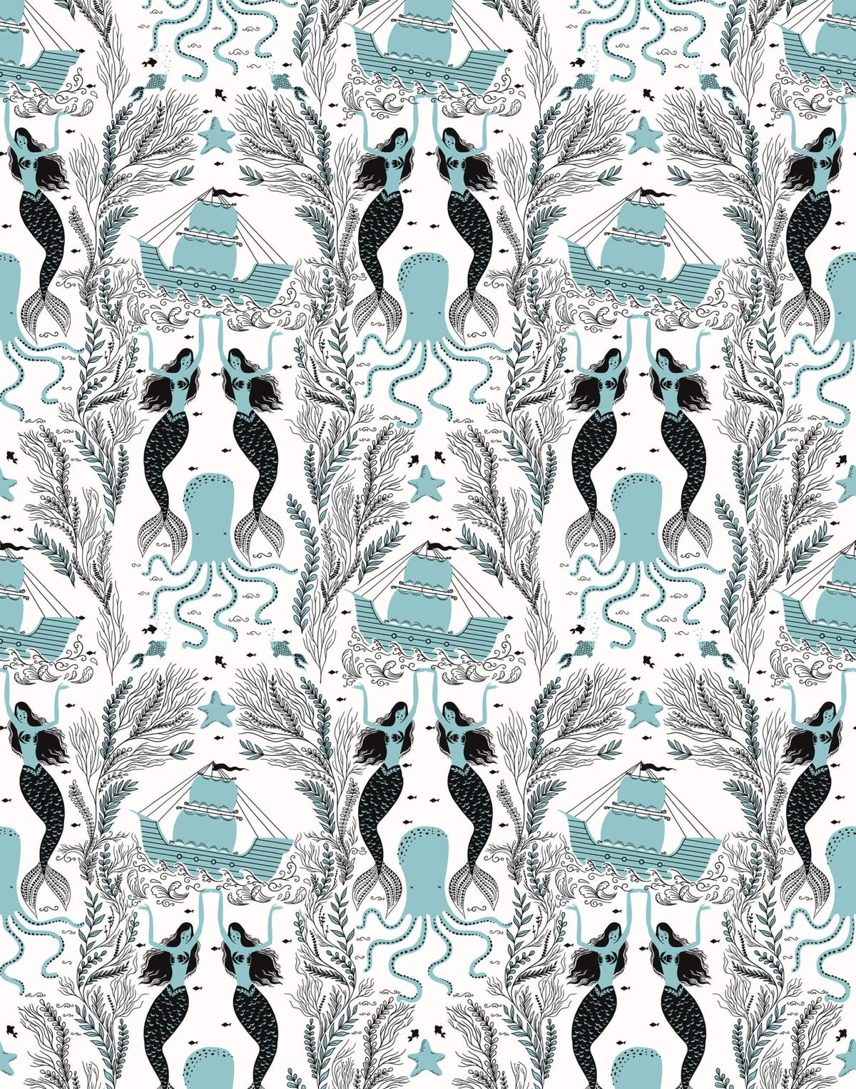 Laura Ashley Mermaids Wallpaper Brighton Style