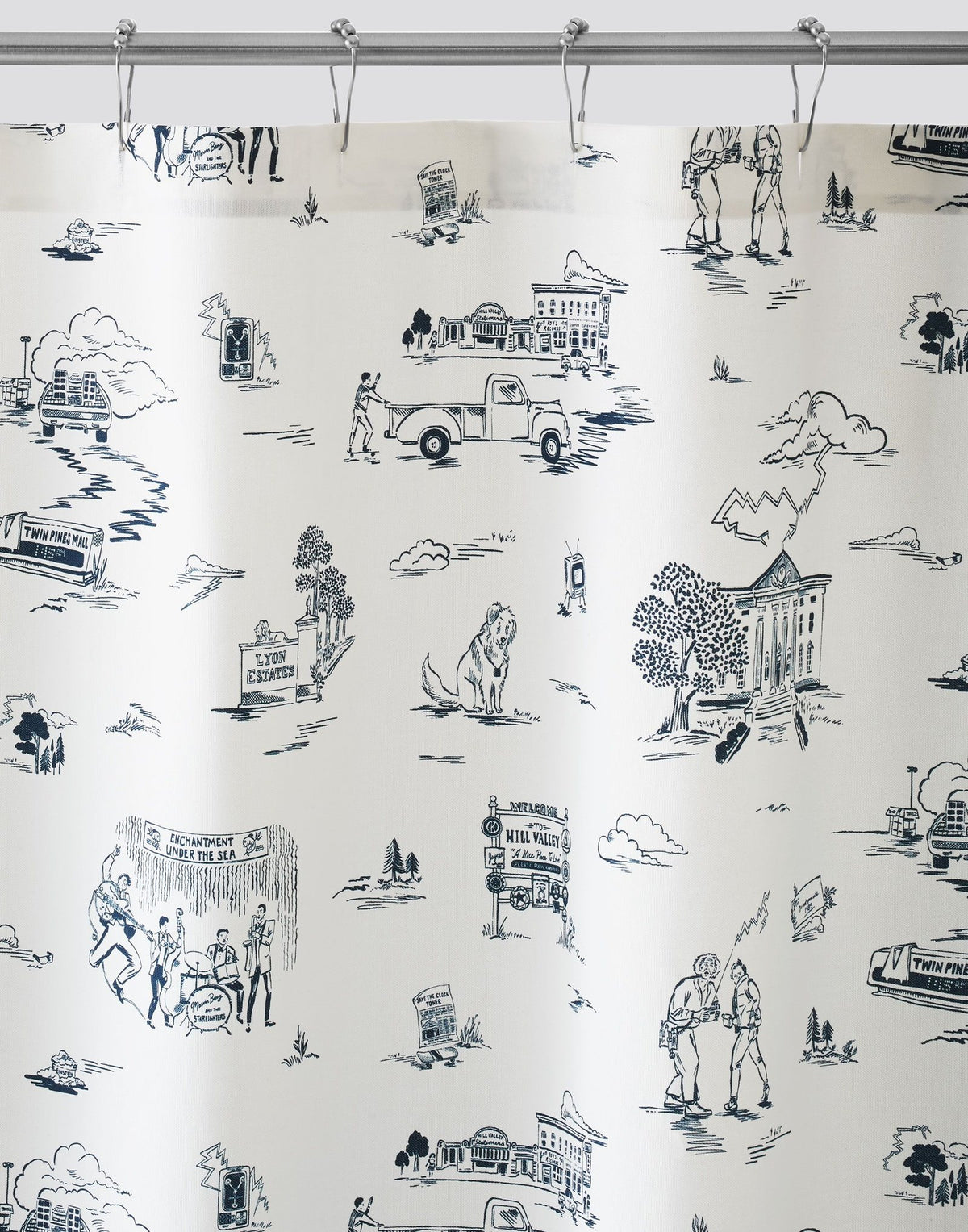 Laura Ashley Hill Valley Toile Shower Curtain