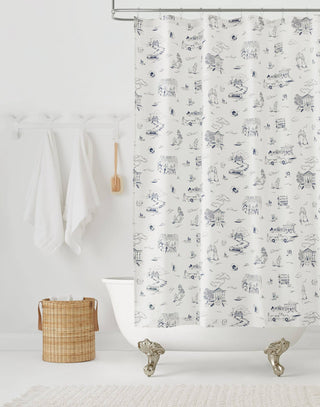 Laura Ashley Hill Valley Toile Shower Curtain