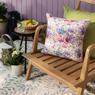 Laura Ashley Hydrangea Outdoor Cushion Purple Cambridge