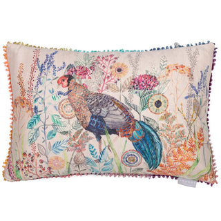 Laura Ashley Lady Amherst Printed Feather Cushion Linen