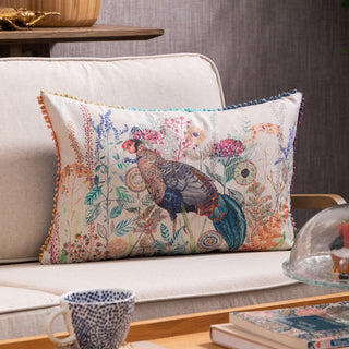 Laura Ashley Lady Amherst Printed Feather Cushion Linen