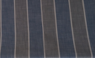 LAURA ASHLEY Classic Slate Blue &amp; Grey Striped Fabric