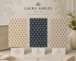 LAURA ASHLEY Melbreak Geo Light Natural Fabric