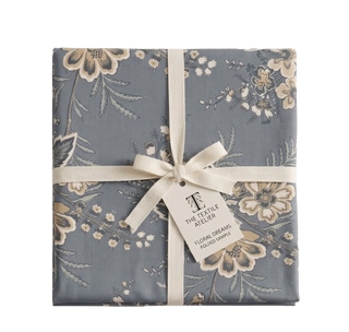 LAURA ASHLEY Vintage Blue Floral Duvet Cover &amp; Pillowcase Bedding Set