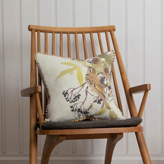 Laura Ashley Lynwood Printed Feather Cushion Olive