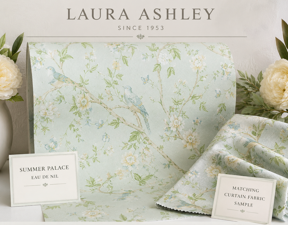 Laura Ashley Summer Palace Eau de Nil Fabric