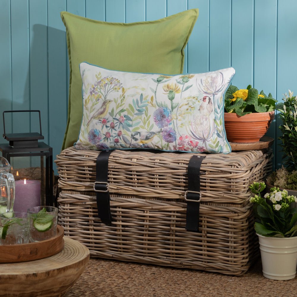 Laura Ashley Morning Chorus Outdoor Cushion Cream Bristol