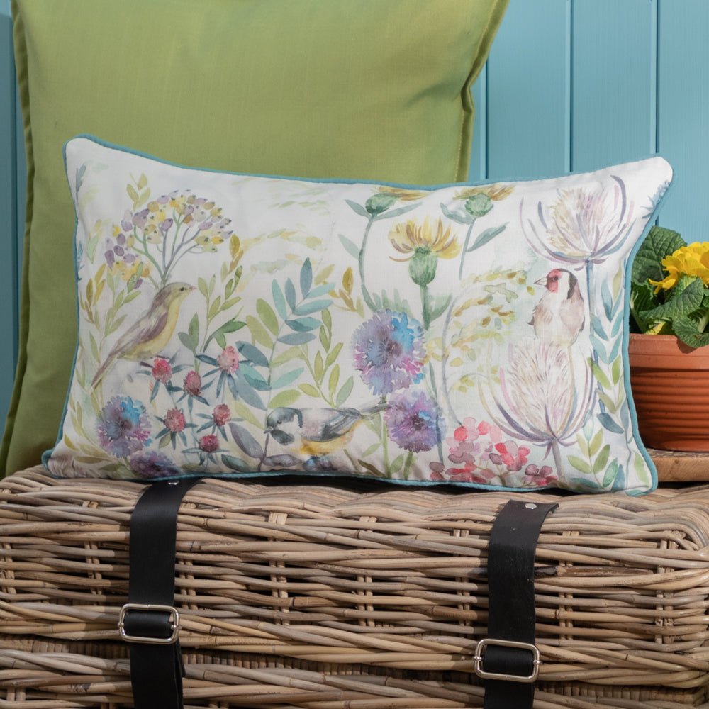 Laura Ashley Morning Chorus Outdoor Cushion Cream Bristol