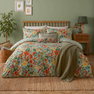 Laura Ashley Meadow Haze Printed Duvet Cover Set Green