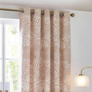 Laura Ashley Nola Abstract Room Darkening Curtains Oat