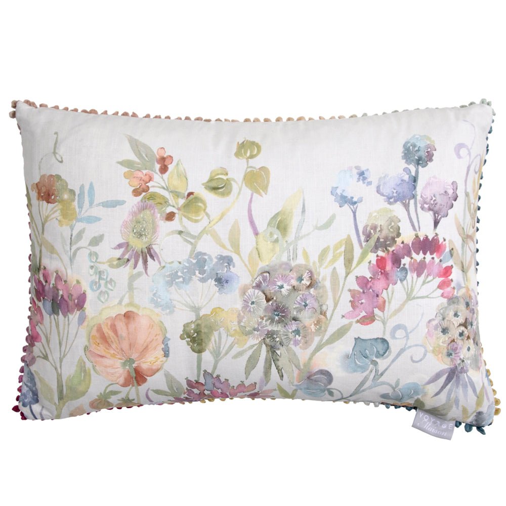 Laura Ashley Patrice Printed Feather Cushion Loganberry