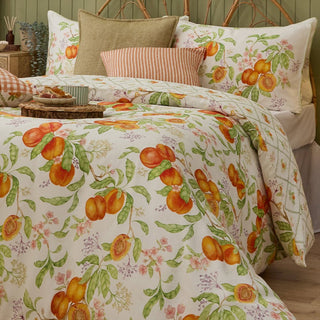 Laura Ashley Peach Harvest Printed Duvet Cover Set Orange