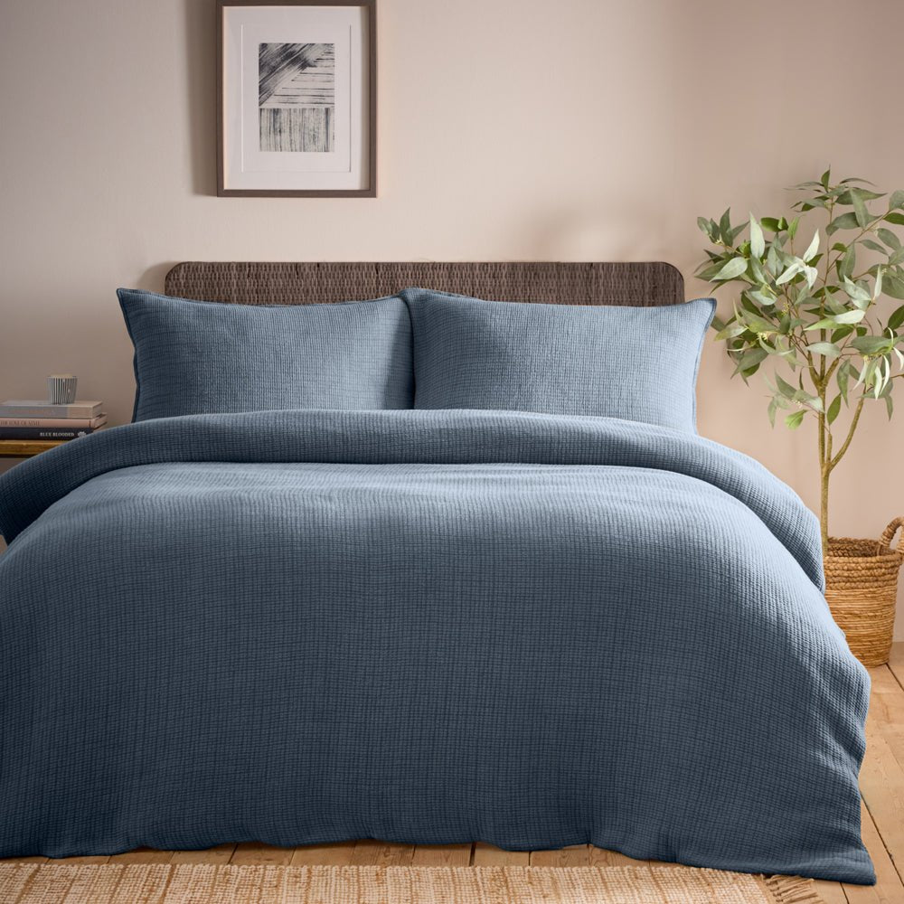 Ribble Acid Washed Duvet Cover Set by Laura Ashley
