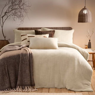 Laura Ashley Ribble Acid Washed Duvet Cover Set Natural