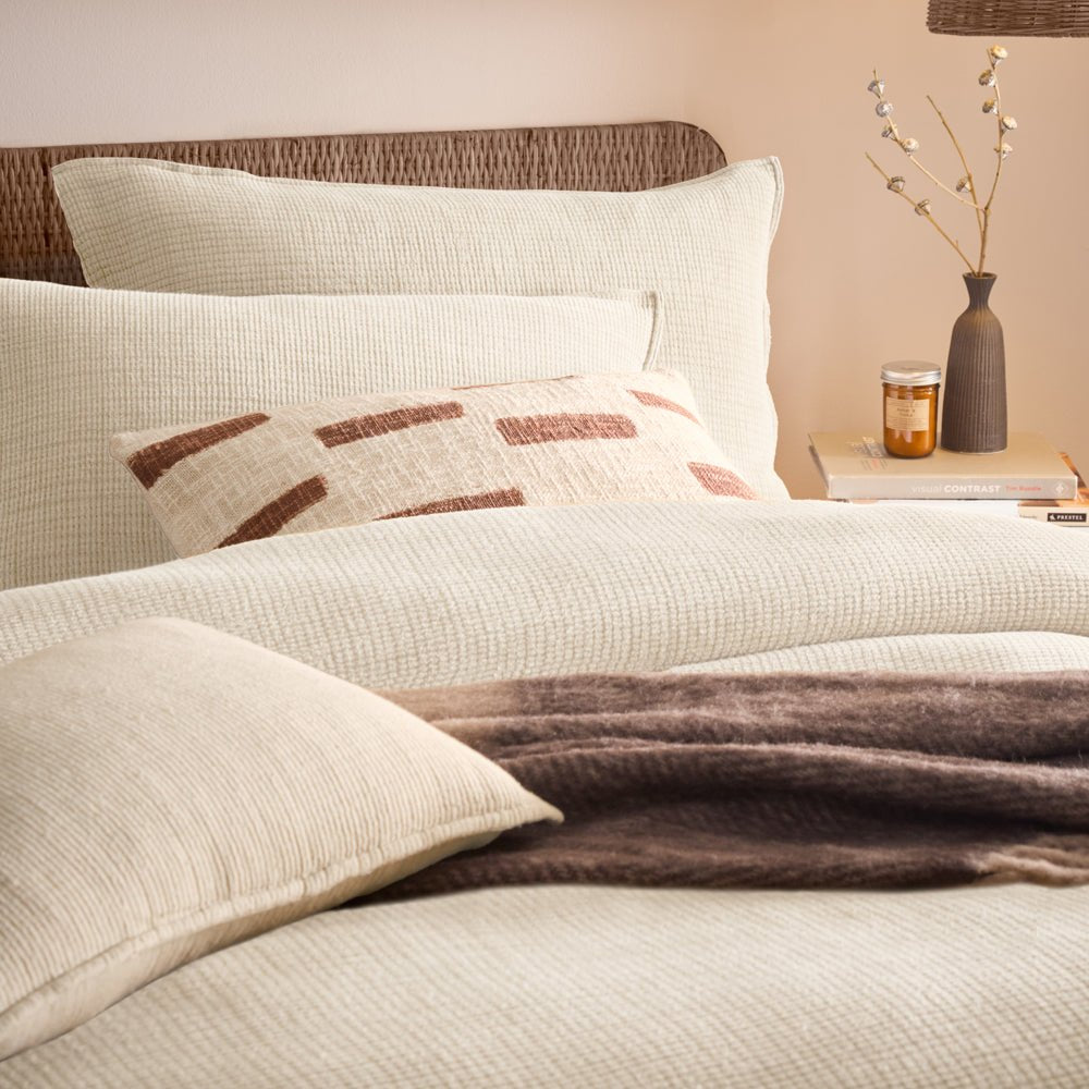 Laura Ashley Ribble Acid Washed Duvet Cover Set Natural