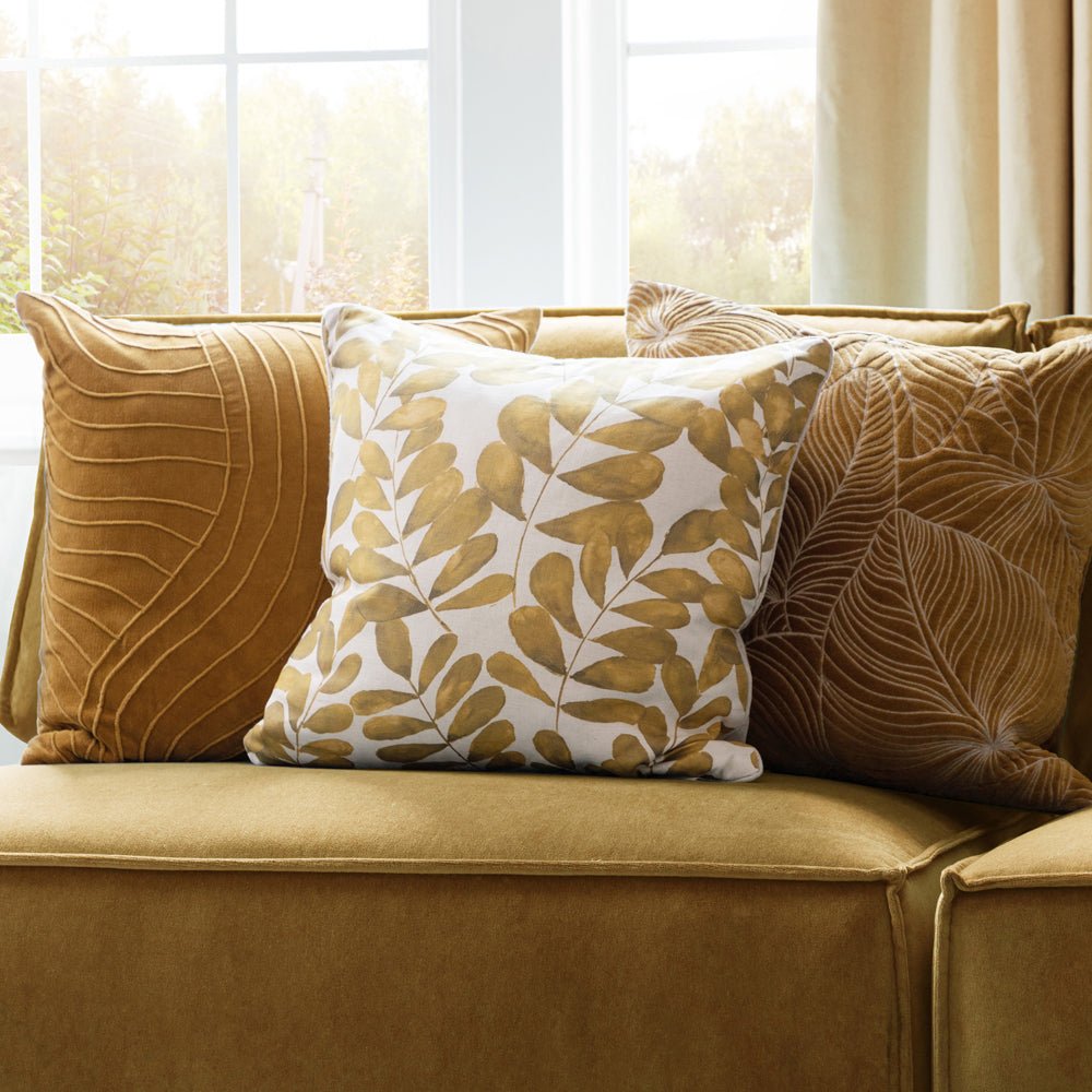 Laura Ashley Athorn Printed Feather Cushion Fern