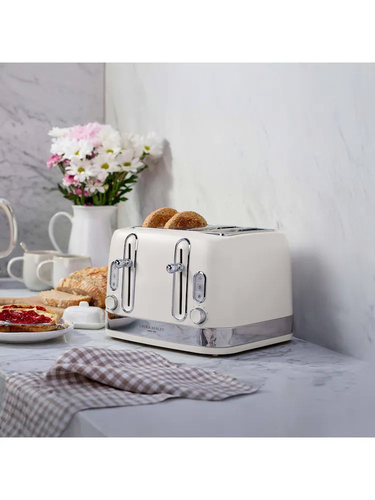 Laura Ashley Dove Grey 4 Slice Toaster
