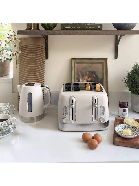 Laura Ashley Dove Grey 4 Slice Toaster